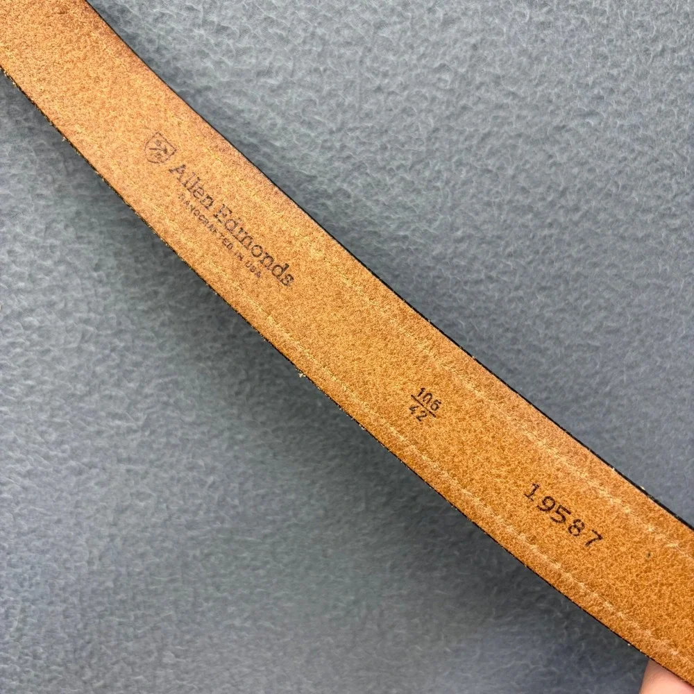 Allen Edmonds Belt Mens 42 Brown Leather Handcrafted Made in USA Heritage 19587